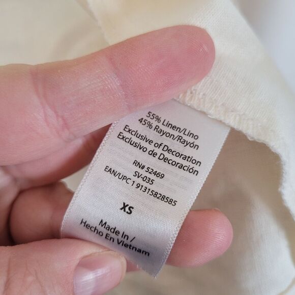 Women's XS Outfit Ribknit Bodycon Dress Linen Button Waist Tie Shirt Pink White - Picture 13 of 14